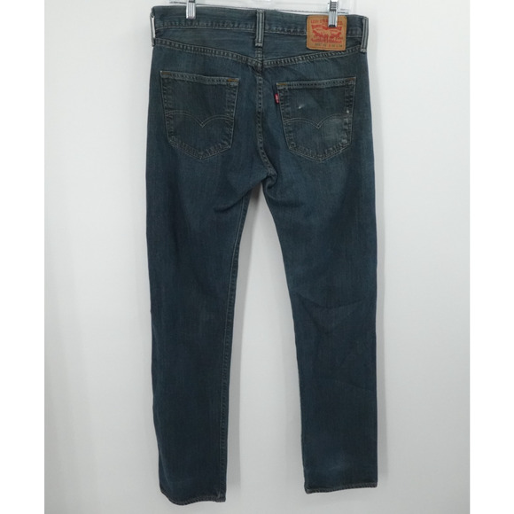 Levis 501 XX Jeans Mens Fits 34x32 BLue Dark Straight Button Fly Classic Work - Picture 2 of 14